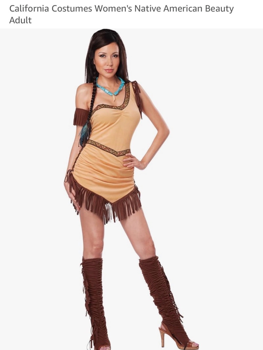 California Costumes Tan and Brown Fringe Kids Costume Dress